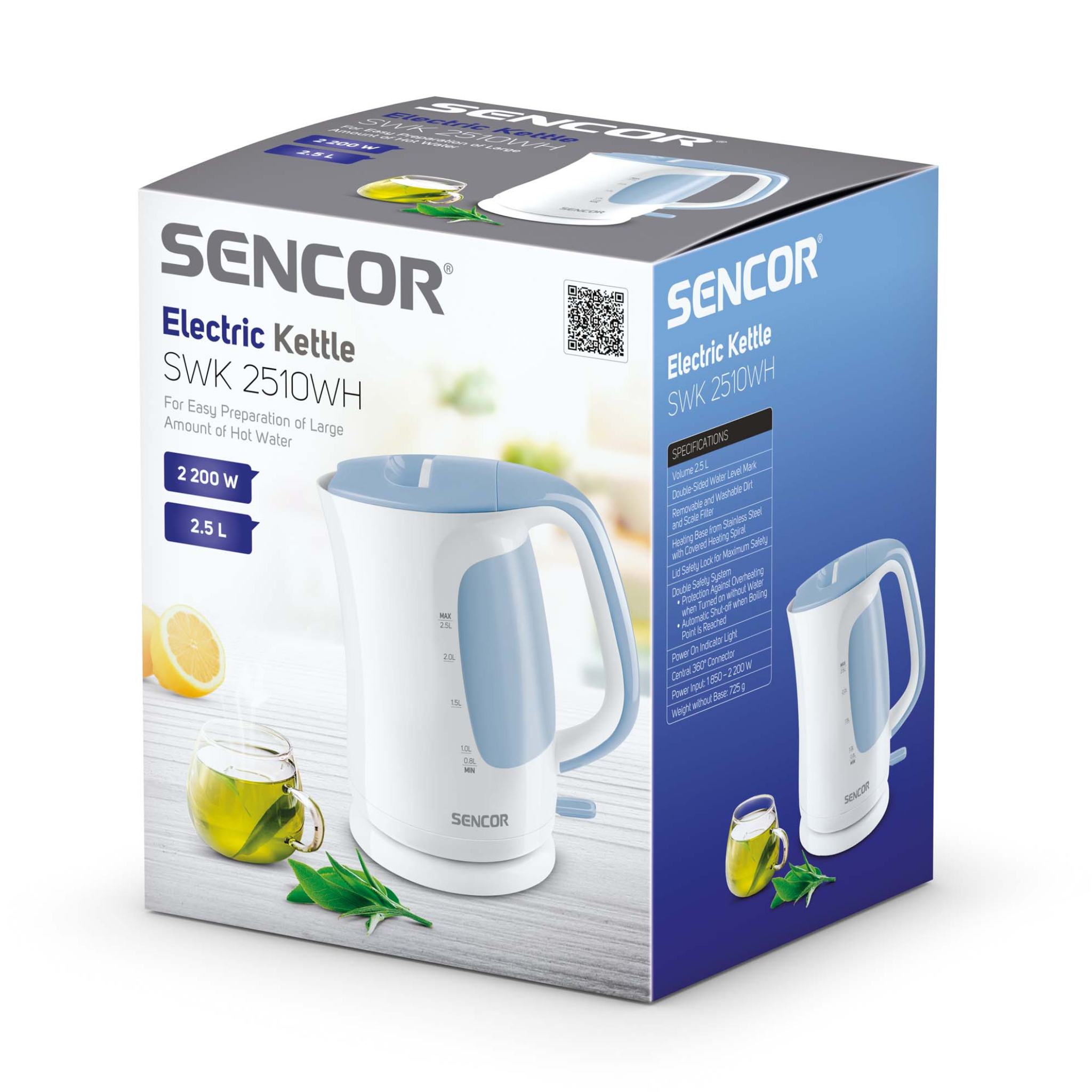 Sencor Electric Kettle SWK2510WH - Jango Mall