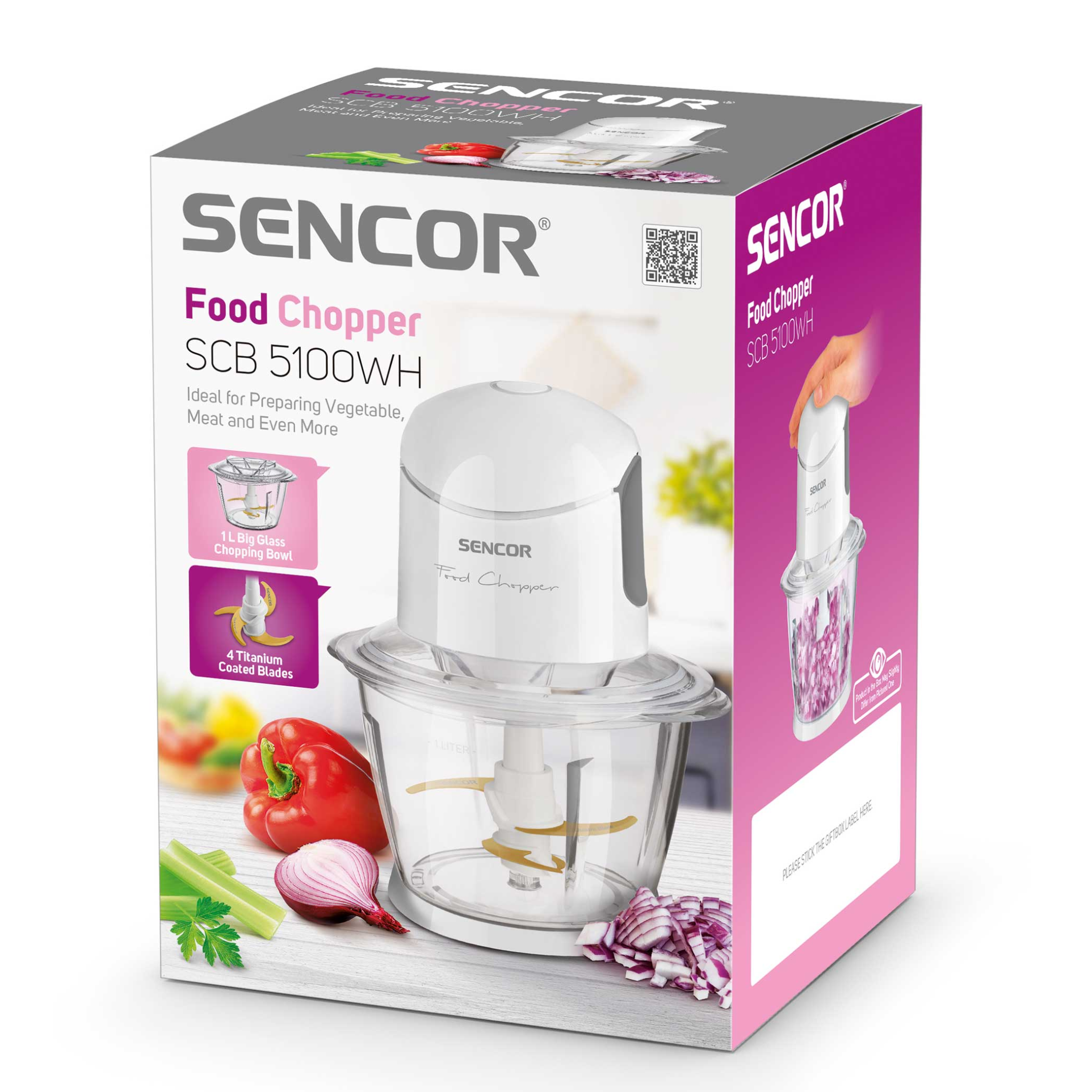 Sencor Food Chopper SCB5100WH - Jango Mall