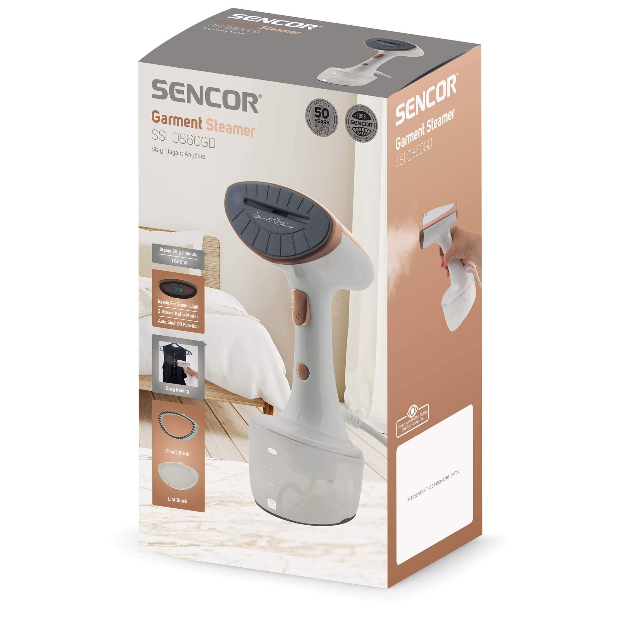 Sencor Handheld Garment Steamer SSI 0860GD - Jango Mall