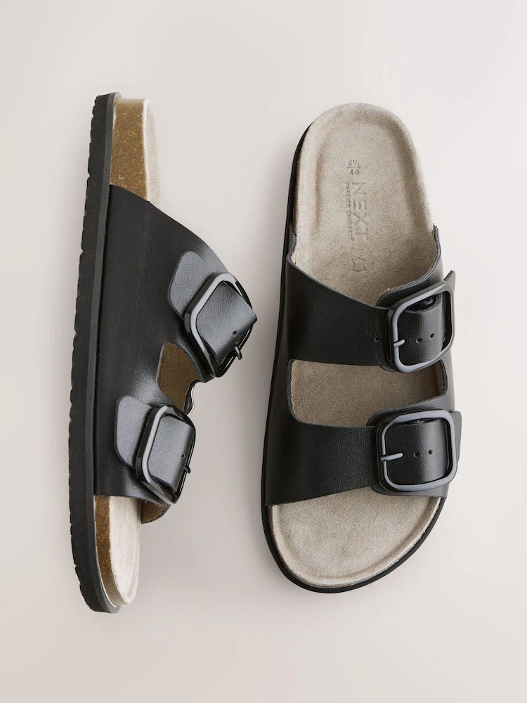 Standard Fit Double Strap Footbed Sandals