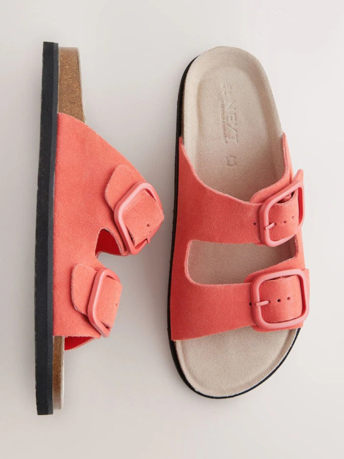 Standard Fit Double Strap Footbed Sandals