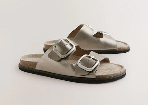 Standard Fit Double Strap Footbed Sandals