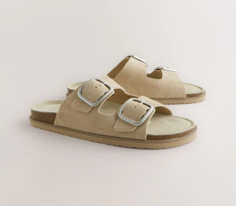 Standard Fit Double Strap Footbed Sandals