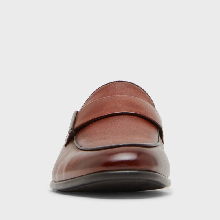 Steve Madden Silas Tan Leather Formal Slip-Ons