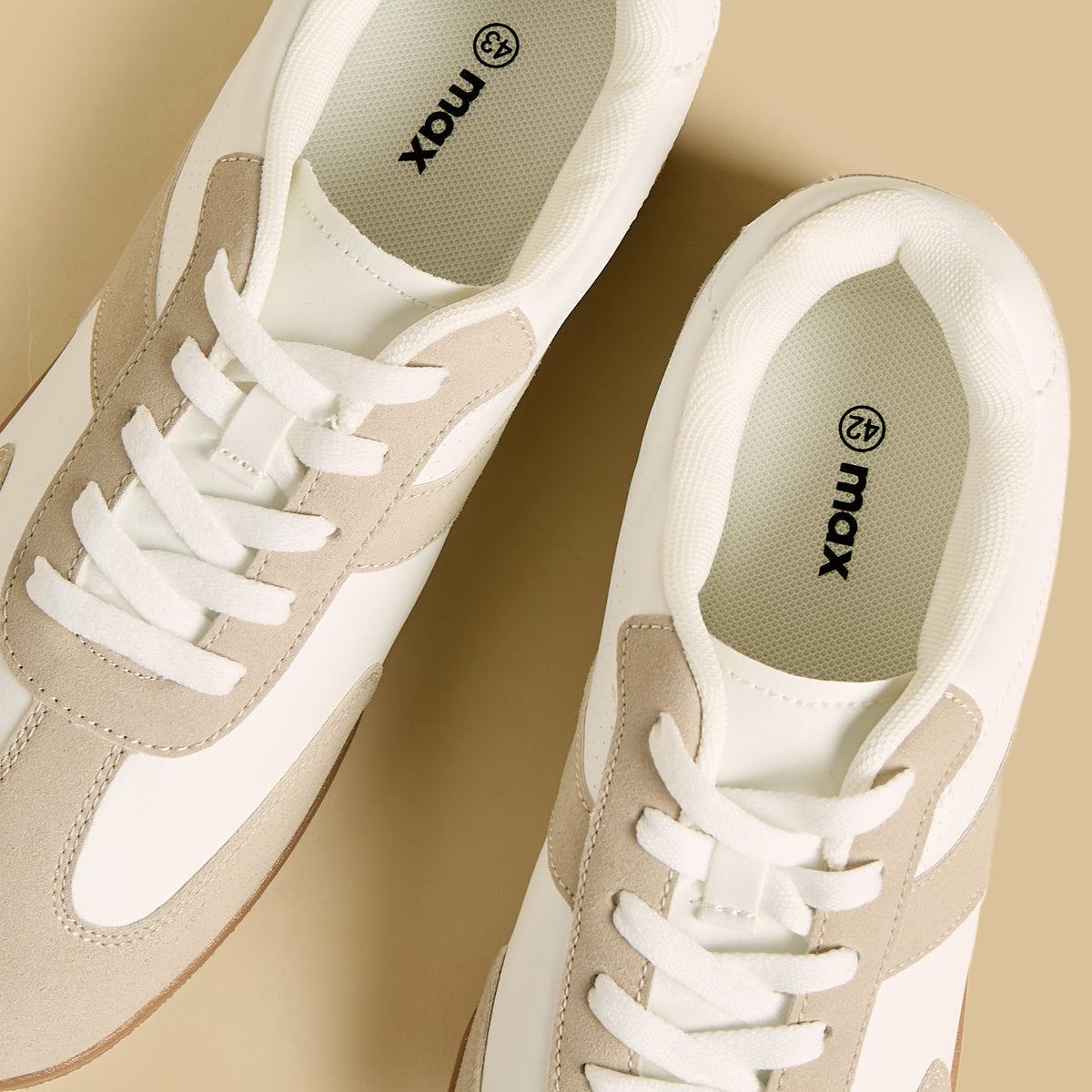 Max Colourblock Shoes with Lace-Up Closure White for Men - image 3