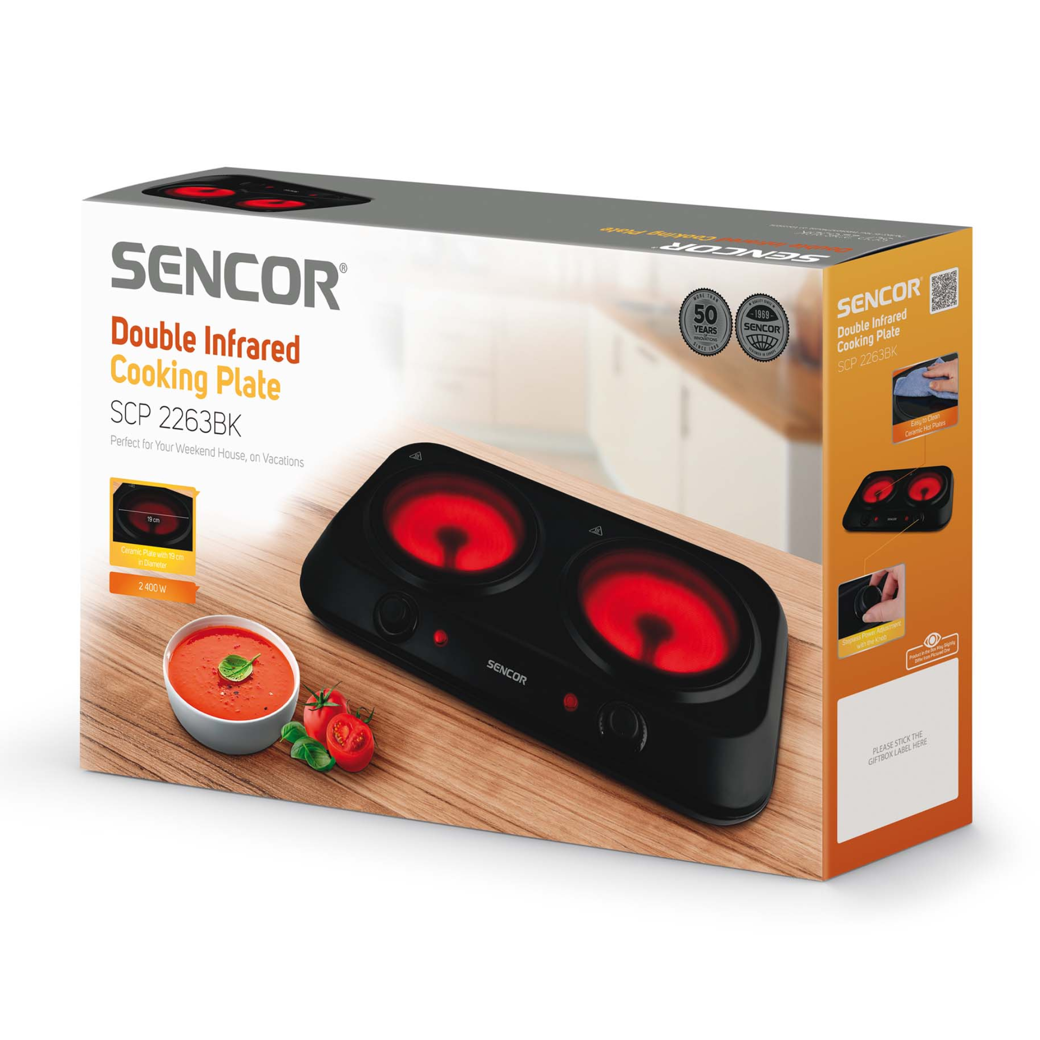 Sencor Double Infrared Cooking Plate SCP2263BK - Jango Mall