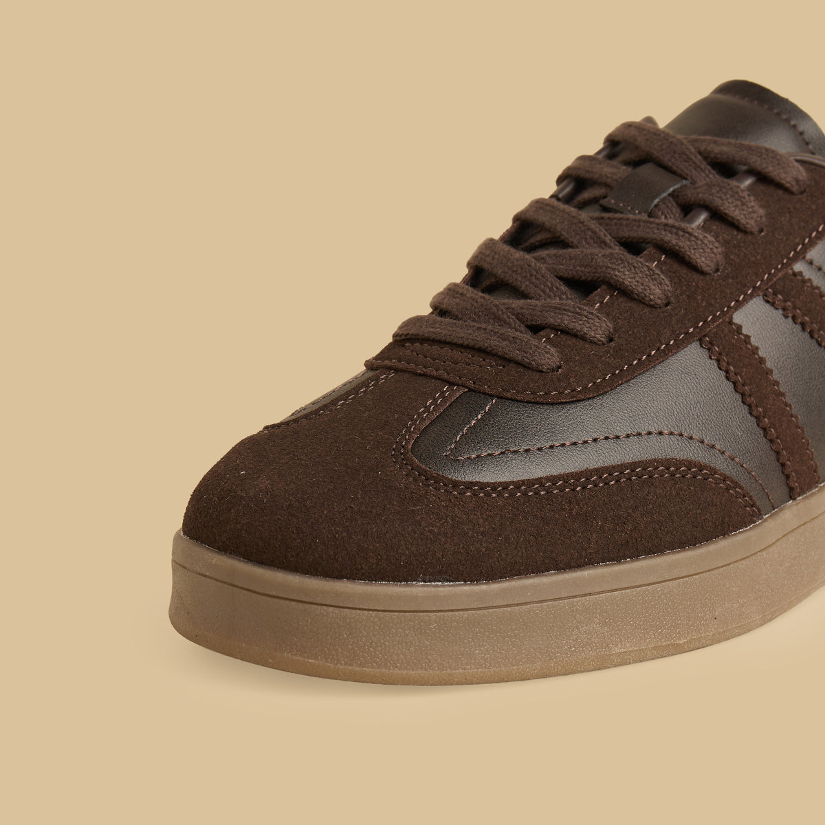 Max Suede Lace-Up Sports Shoes Brown for Men - image 4