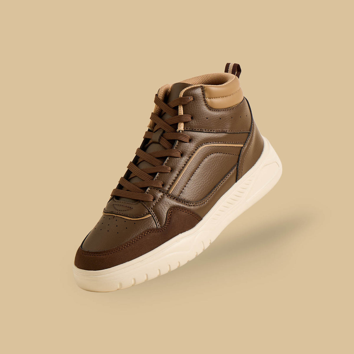 Max High Top Sneakers with Lace-Up Closure Brown for Men - image 2