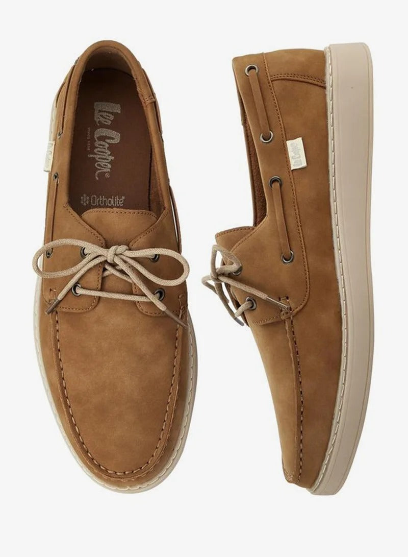 Lee Cooper Men Lace-Up Ankle Sneakers Brown