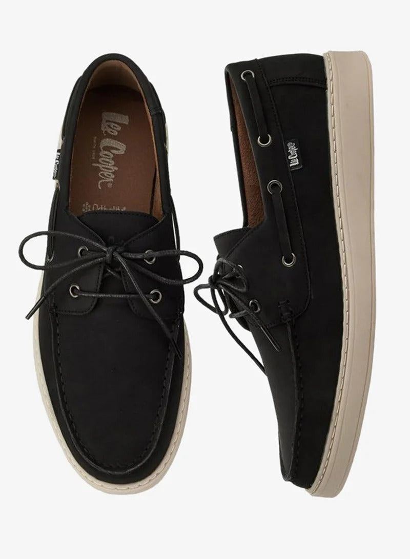 Lee Cooper Men Lace-Up Ankle Sneakers Black
