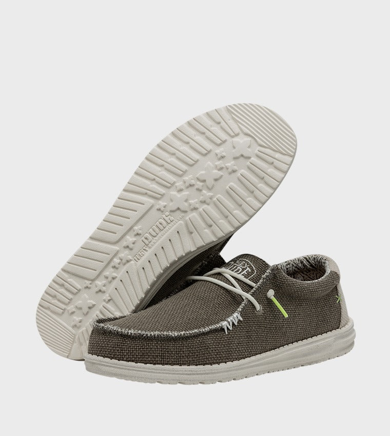 Hey Dude Wally Braided Slip-Ons Green