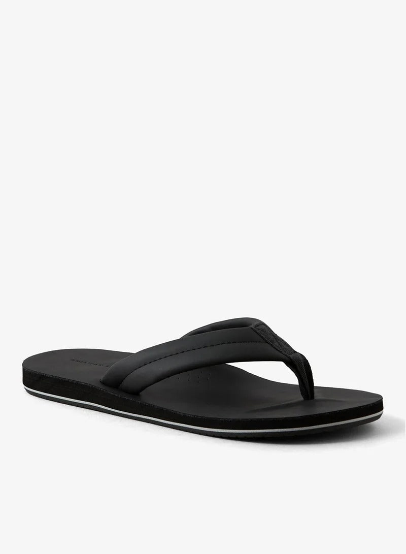 American Eagle AE Leather Flip-Flops Black