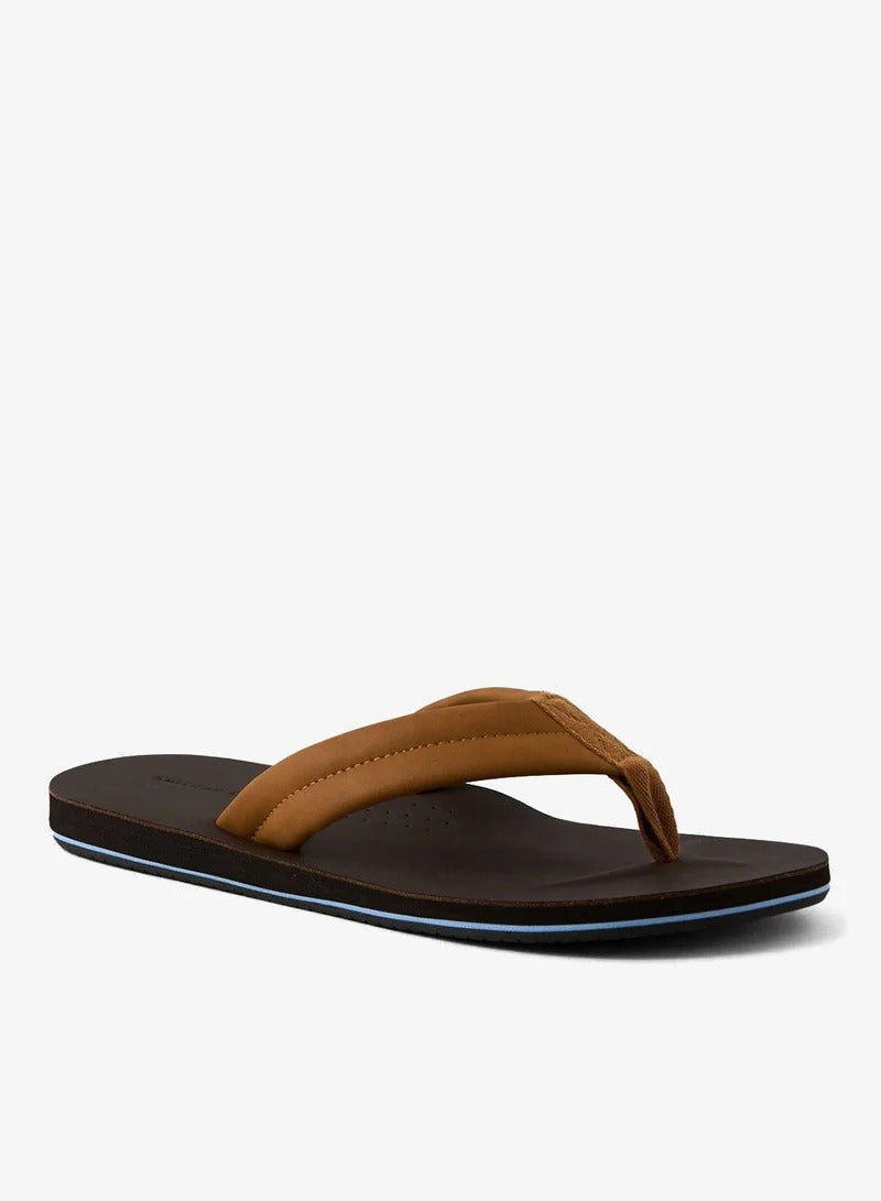 American Eagle AE Leather Flip-Flops Choco