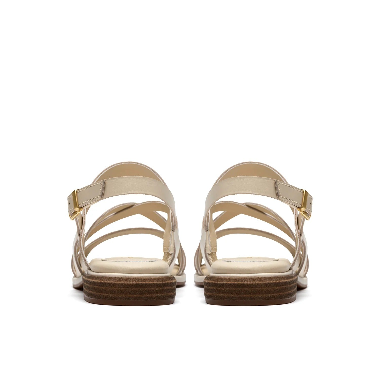 Womens Ariany Leather Strap Sandal Beige
