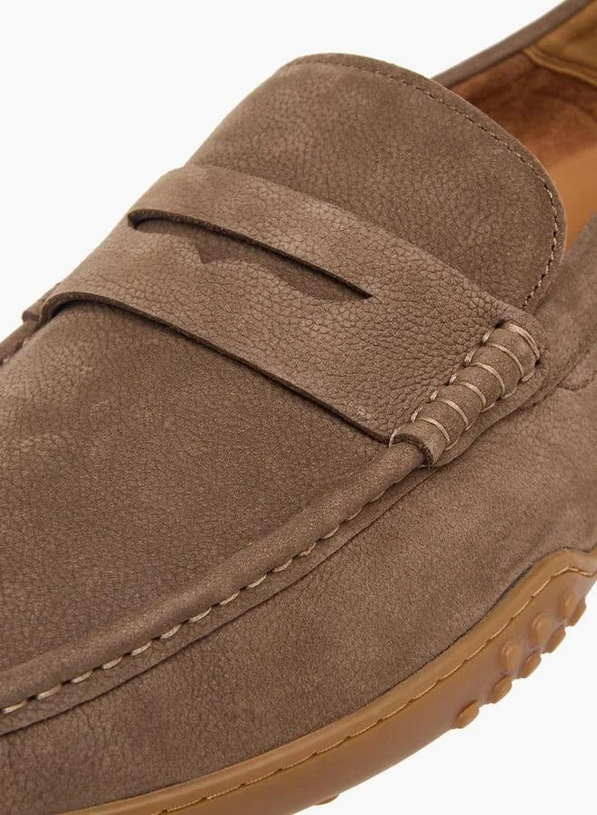 Duchini Slp On Leather Loafers Brown Men