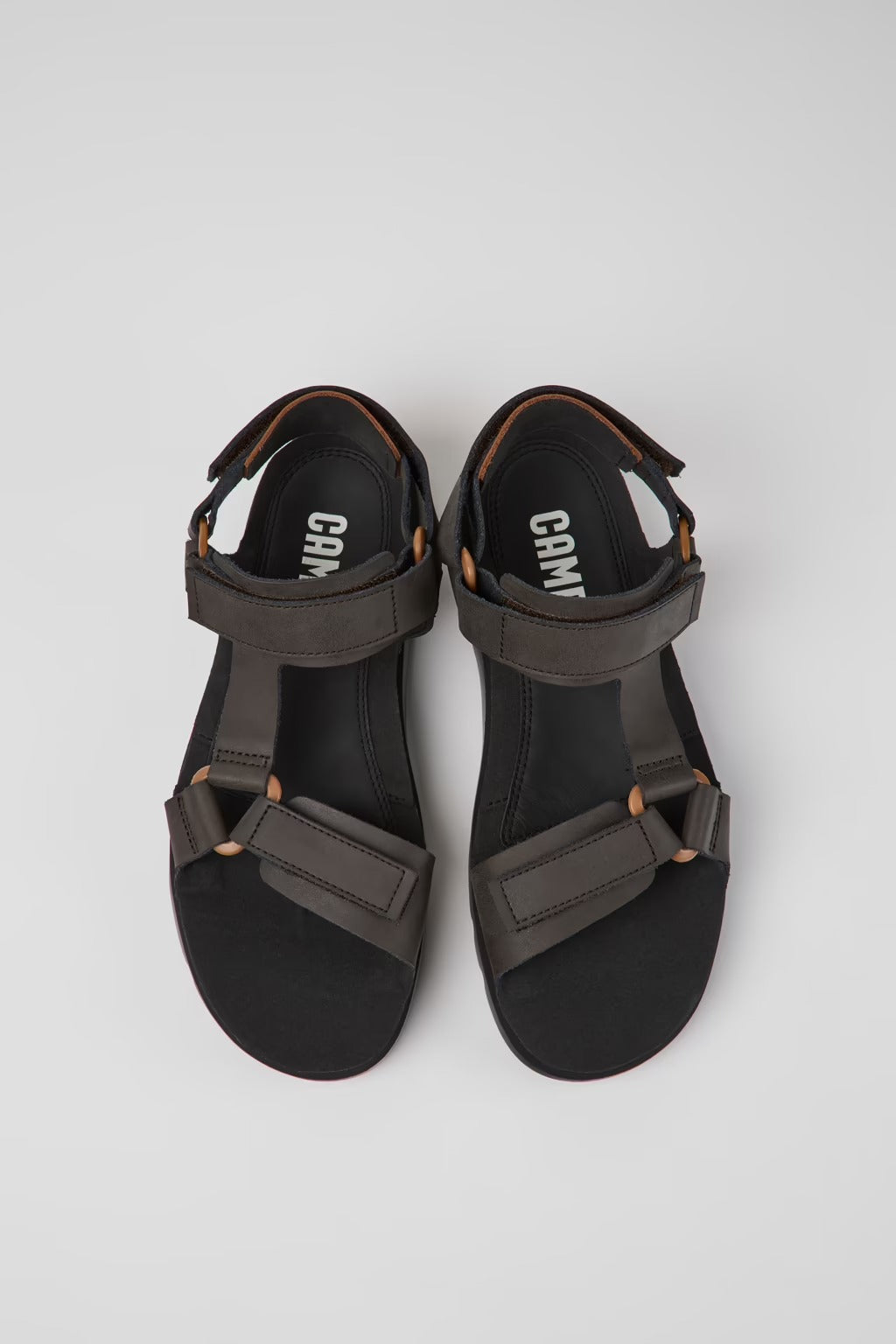 Camper Oruga Brown Leather Sandals Men