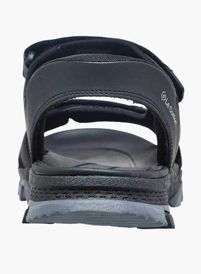 Le Confort Hook & Loop Men Sandals Black