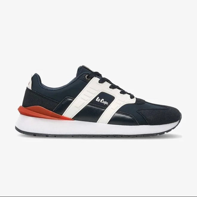 Lee Cooper Mens Lace-Up Sneakers Blue/Beige