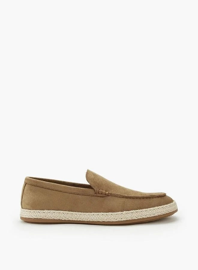 Peppermint Espadrille Textured Loafers Tan