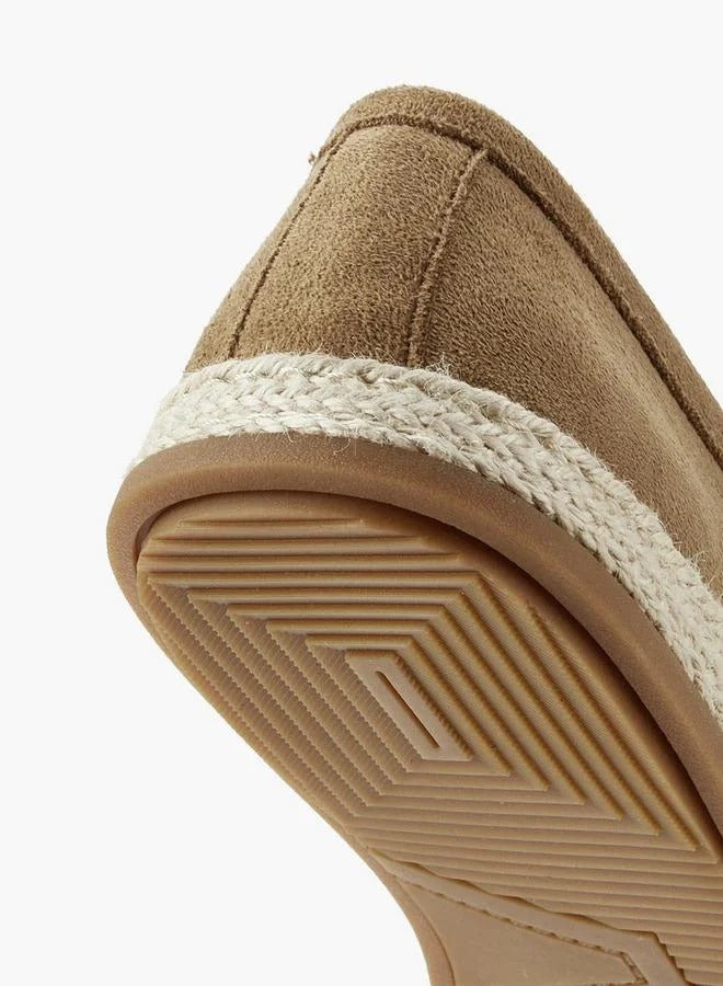 Peppermint Espadrille Textured Loafers Tan