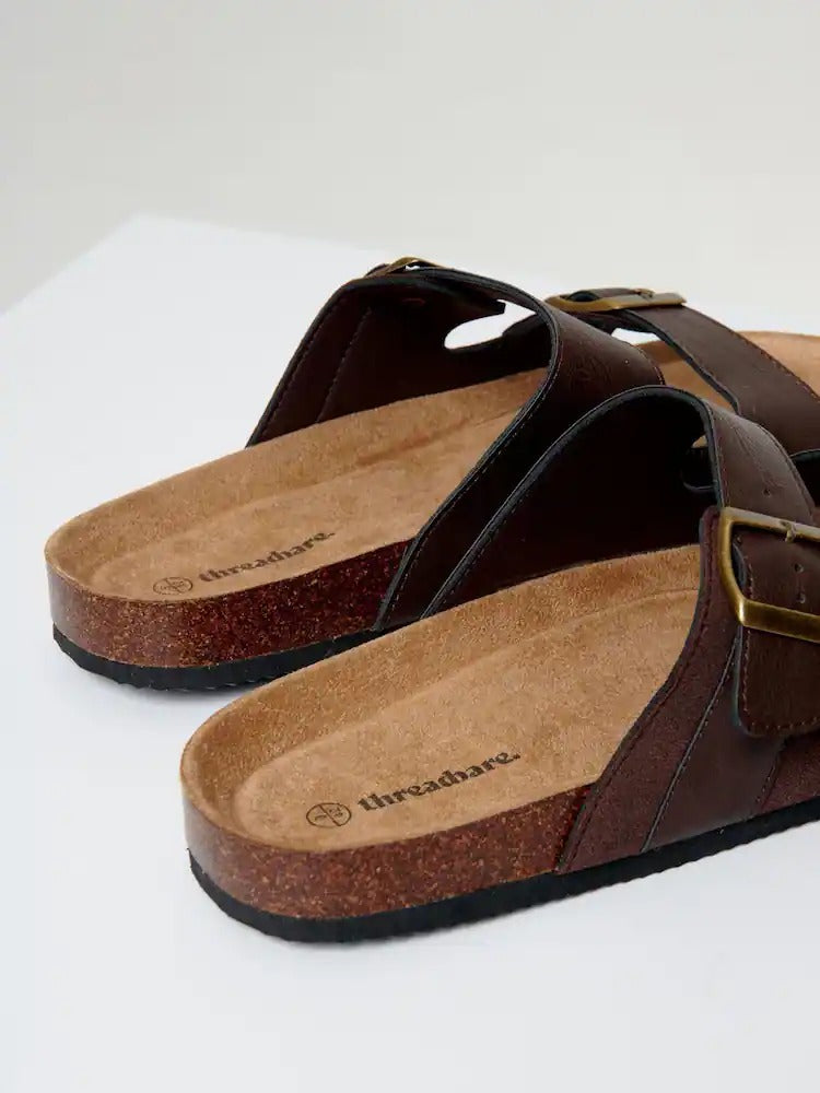 ThreadBare Natural Faux Suede Sandal Men Brown