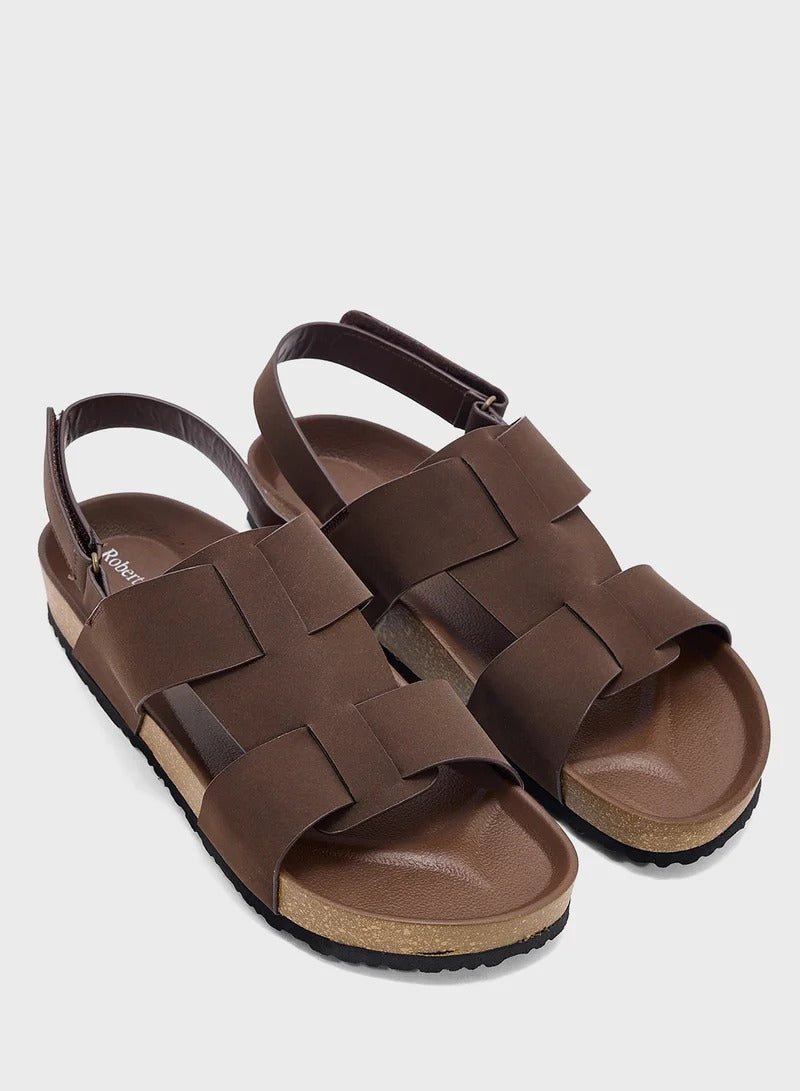 Robert Wood Causal Comfort Sandal Brown