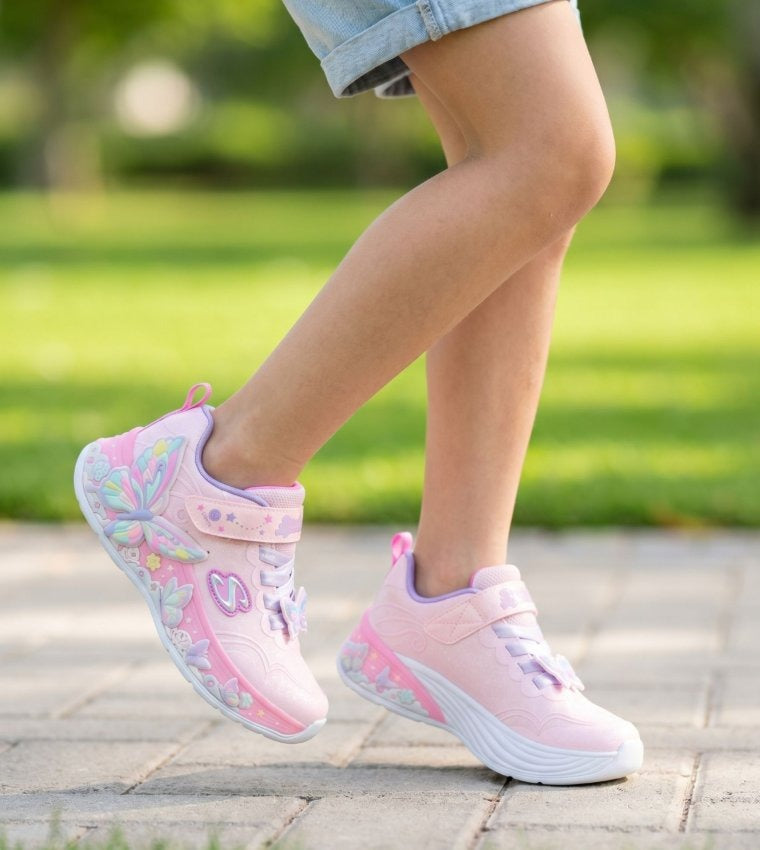 Skechers BUTTERFLY BLISS Velcro Closure Sneakers Pink