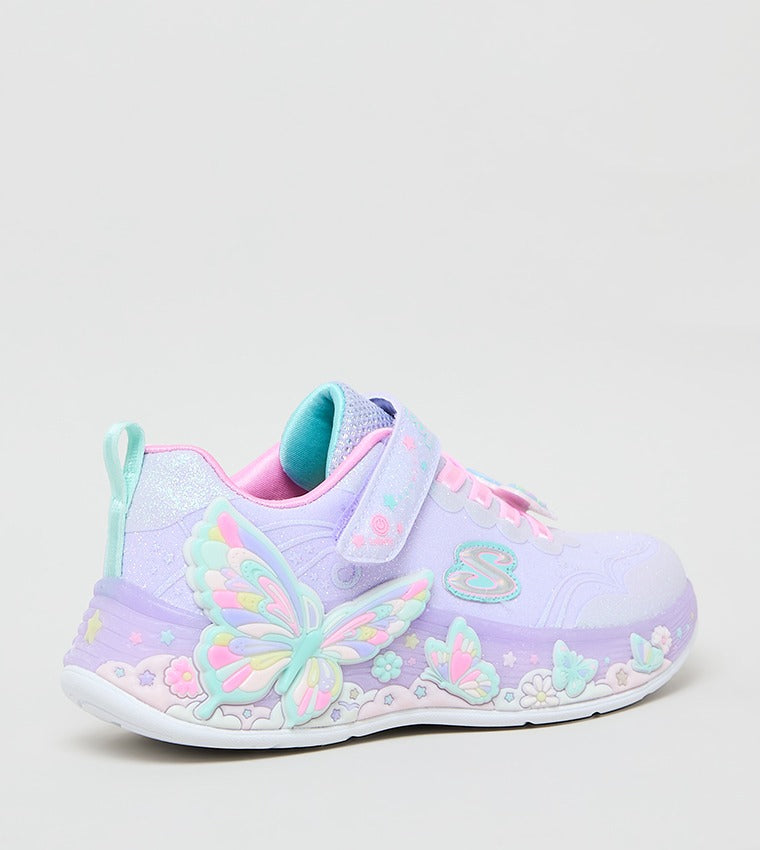 Skechers BUTTERFLY BLISS Velcro Closure Sneakers Purple