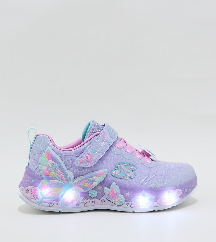 Skechers BUTTERFLY BLISS Velcro Closure Sneakers Purple