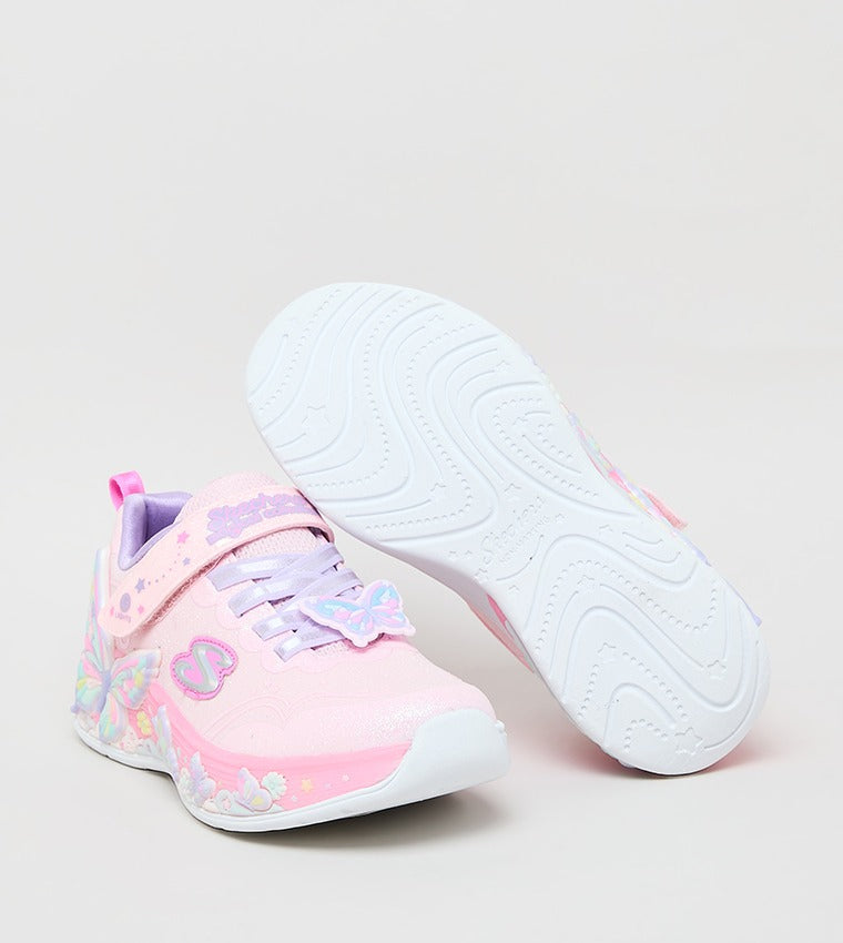 Skechers BUTTERFLY BLISS Velcro Closure Sneakers Pink