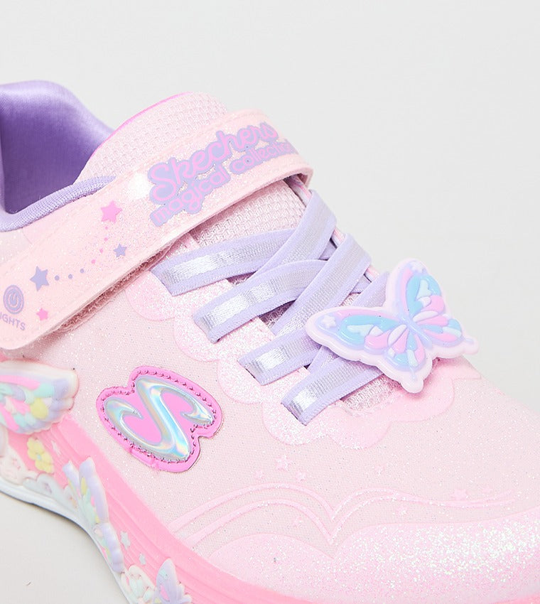 Skechers BUTTERFLY BLISS Velcro Closure Sneakers Pink