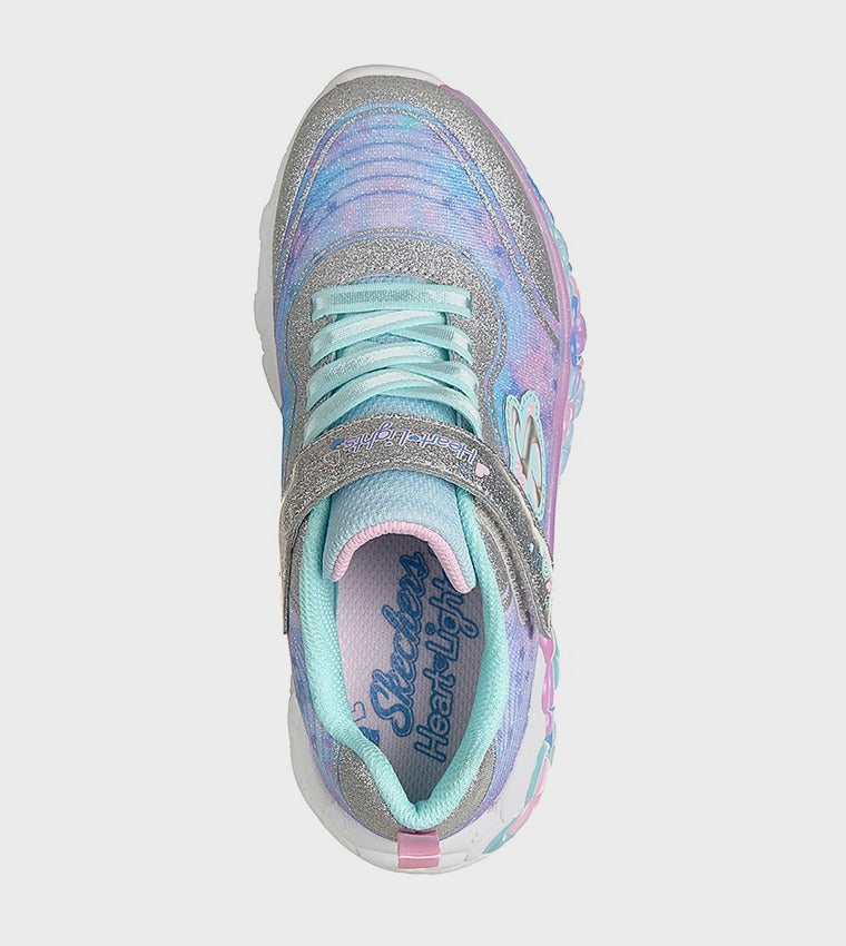 Skechers ETERNAL Heart Lights Velcro Closure Sneakers Multi