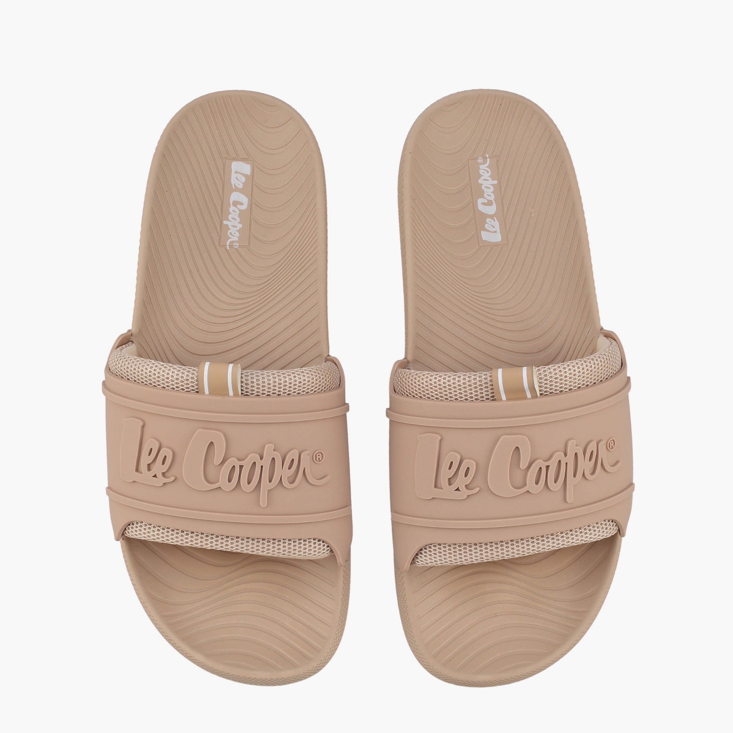 Lee Cooper Men Casual Embossed Slides Brown