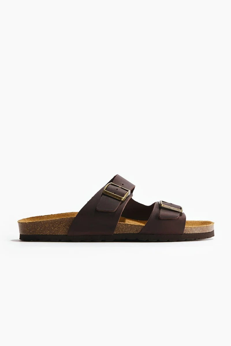 H&M Leather sandals Black