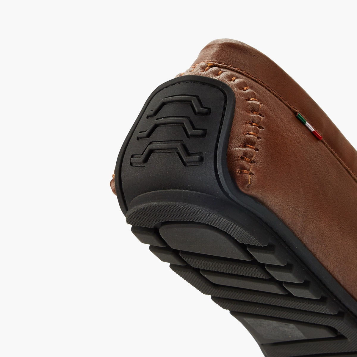 Renzo Ruganni Men Metallic Accent Slip-On Brown