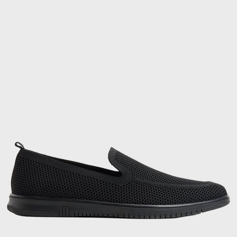Aldo LUXTON Textured Round Toe Casual Slip-Ons Black