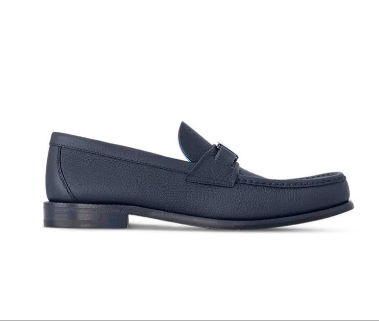 L.V Grain Leather Majore Loafer Blue