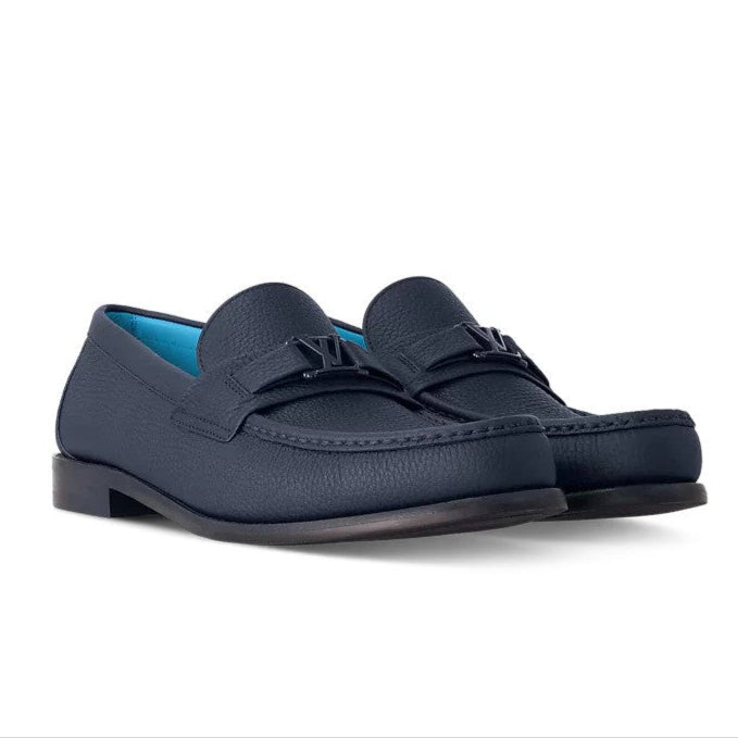 L.V Grain Leather Majore Loafer Blue