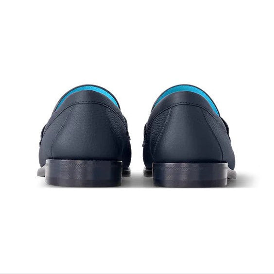 L.V Grain Leather Majore Loafer Blue