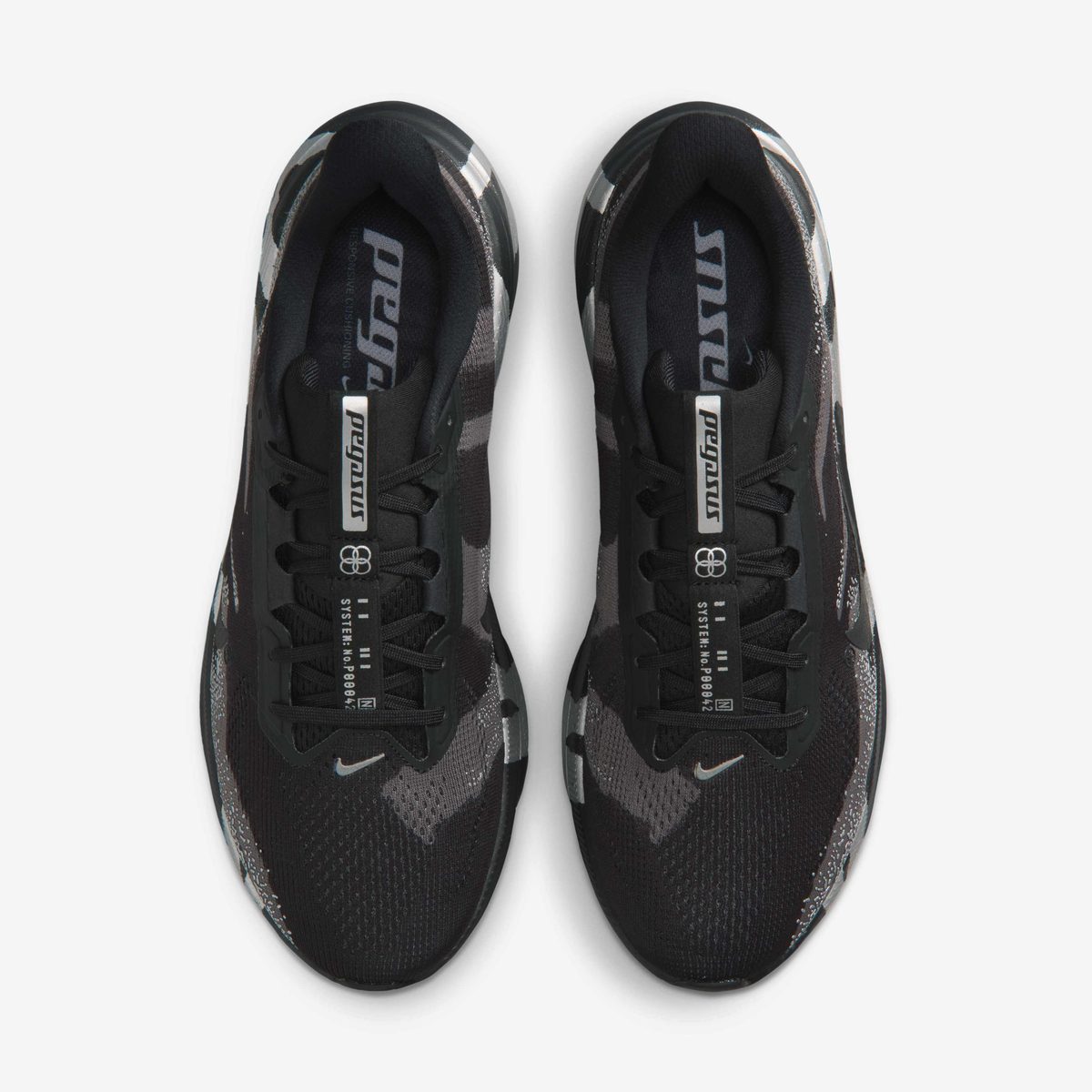 Nike Pegasus 42 - Black/Medium Ash/Metallic Silver/Black