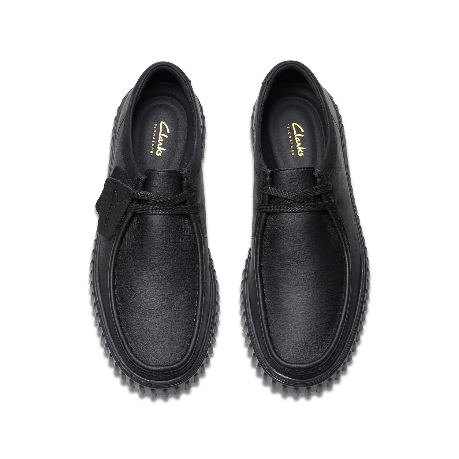 Clarks Mens Torhill Lo black Leather Shoe