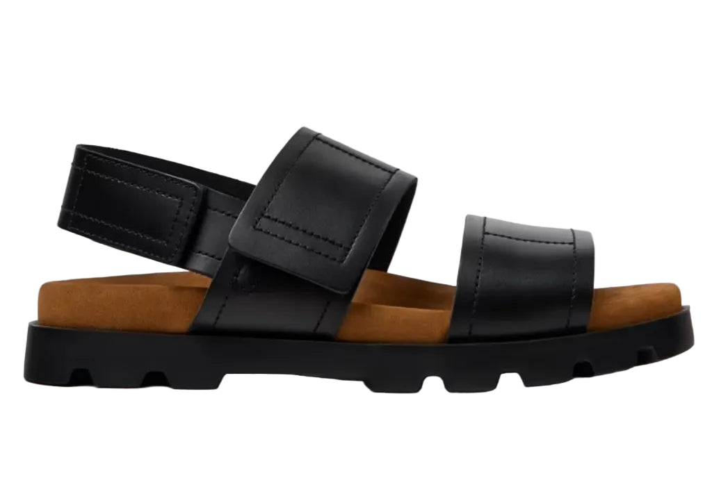 Brutus Black Sandal for Men bt CAMPER