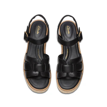 Clarks Coledale Strap Black Leather