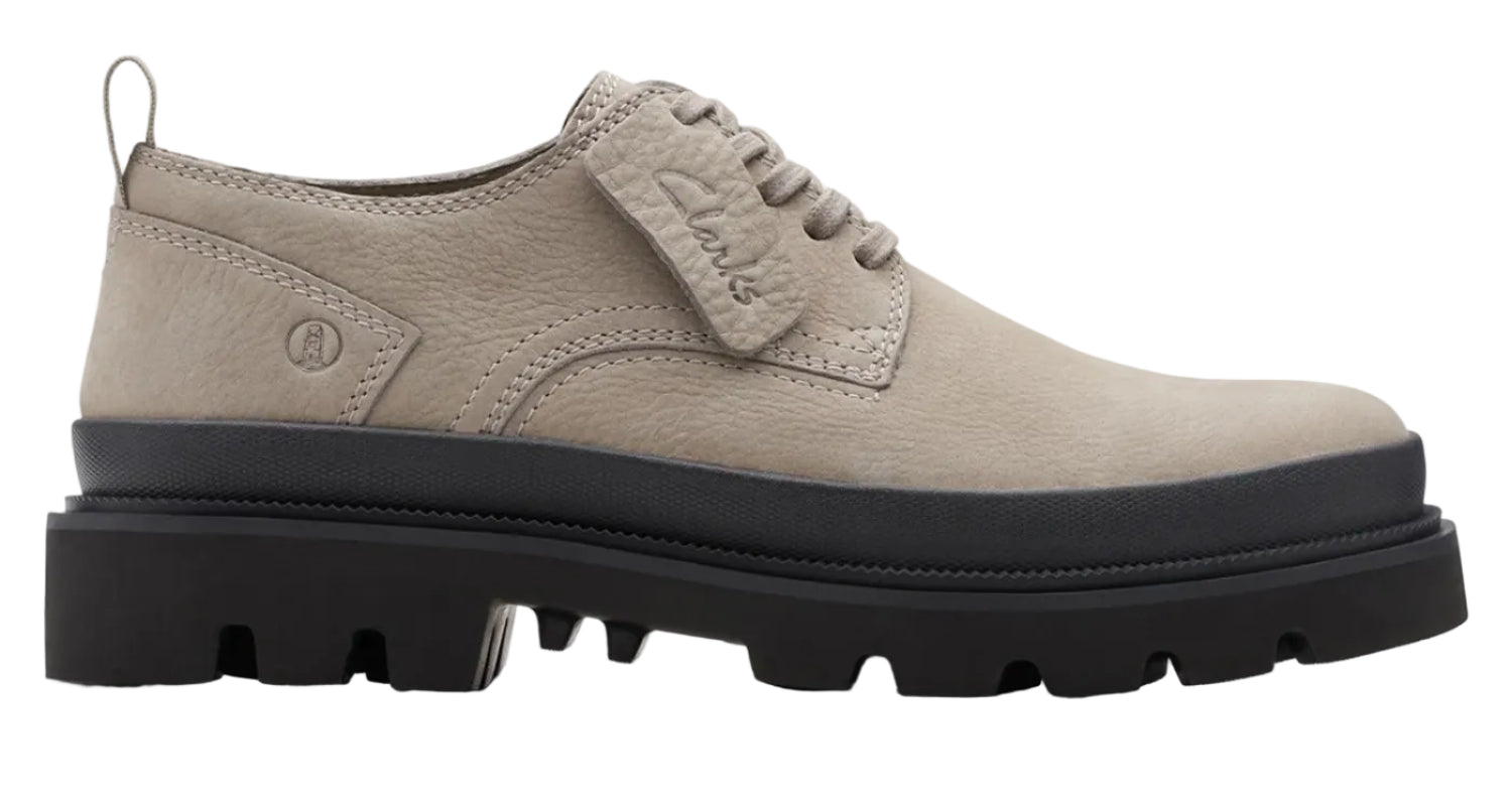 Clarks Badell Lace Up HI Shoe Silver