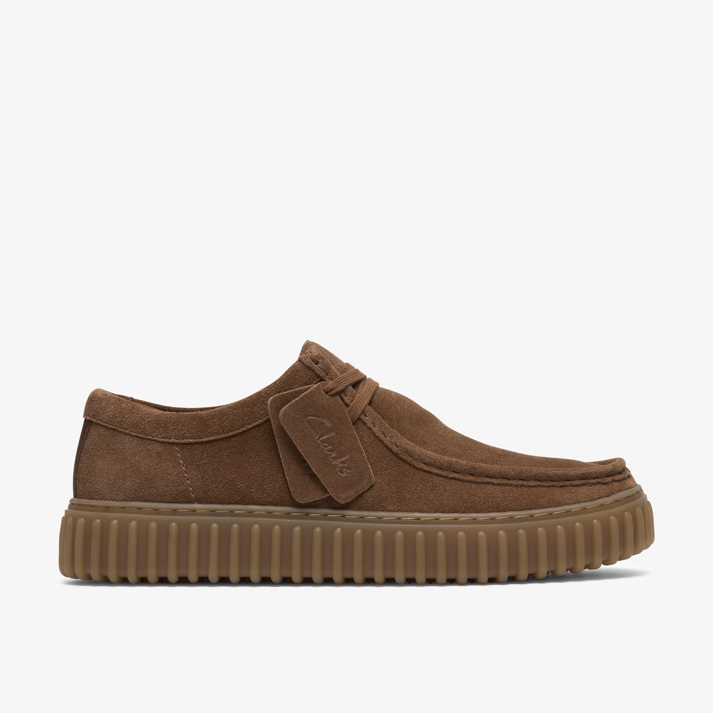 Clarks Torhill Lo Cola Suede Lace Up Casual Shoes