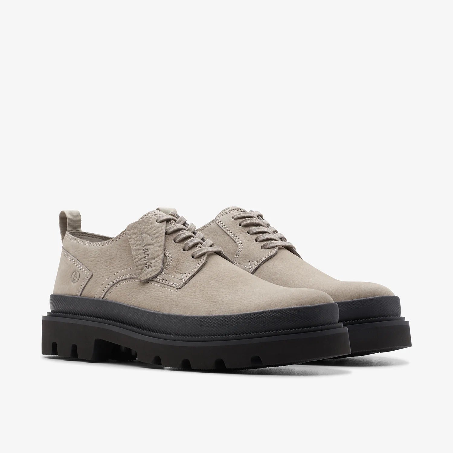Clarks Badell Lace Up HI Shoe Silver