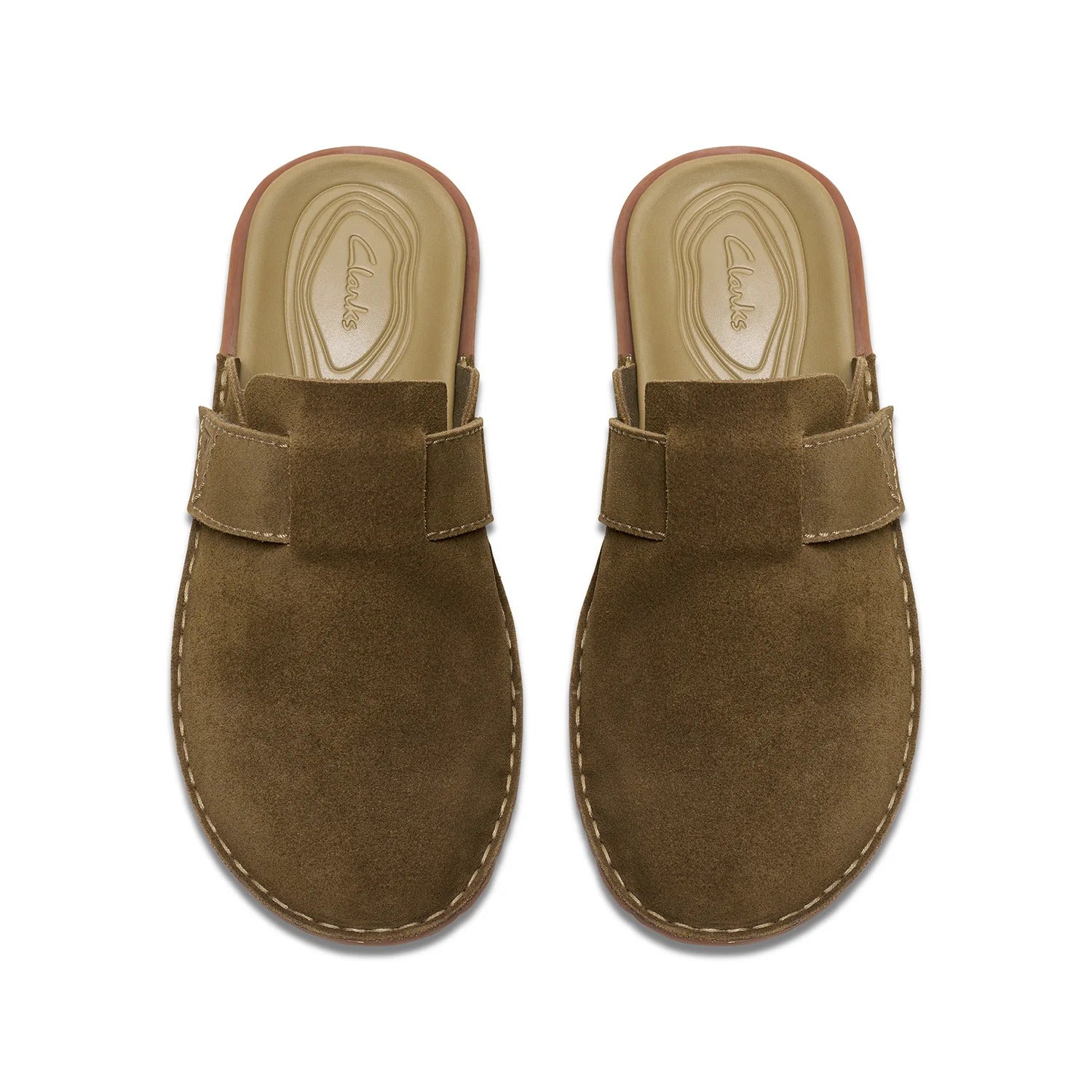 Clarks Litton Mule Olive Green