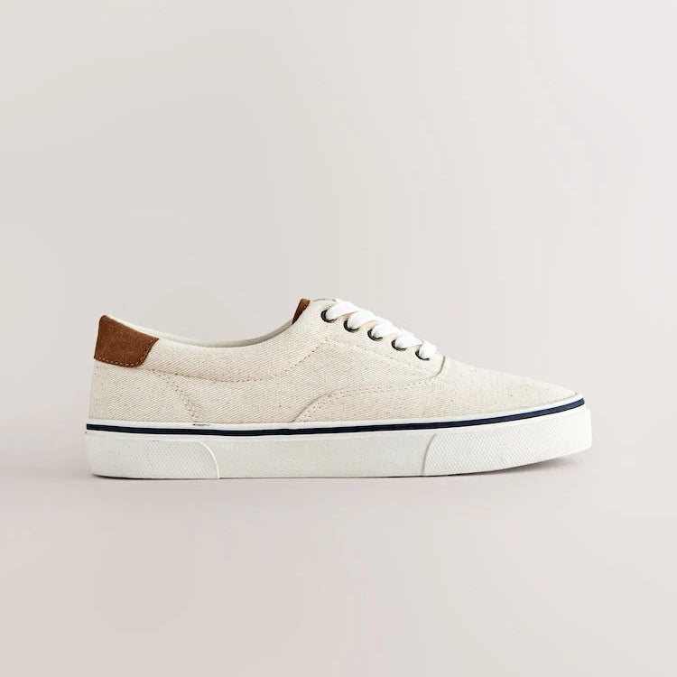 NEXT Canvas CVO Trainers Cream