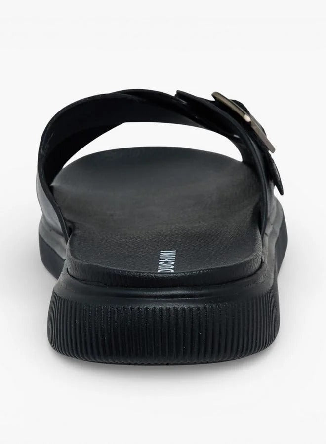 DUCHINI Cross Strap Buckle Slides Men
