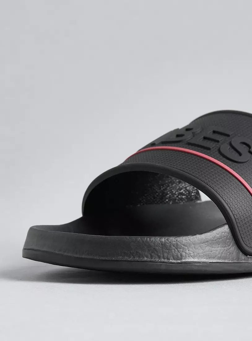 Max TypoGraphic Men Slide Black